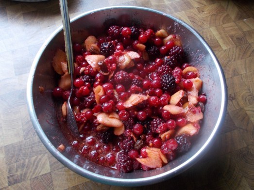 Beerenmischung für Scheiterhaufen