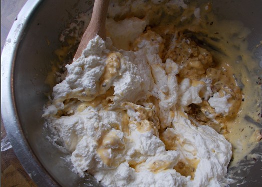 Schlagobers unterheben ...